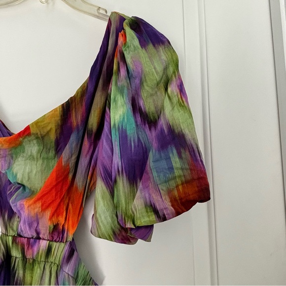 Karlie One-Shoulder Maxi Dress Purple Multicolor Lined - Picture 3 of 14